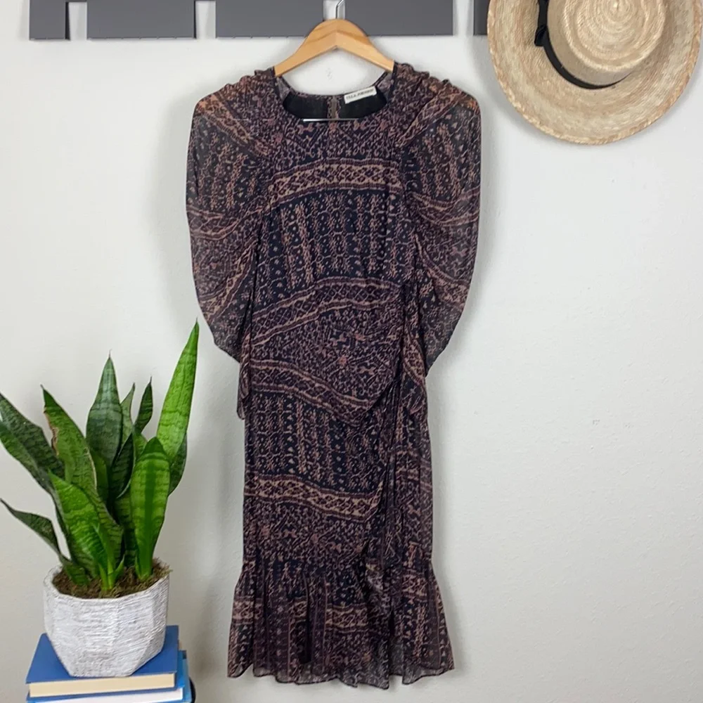 Ulla Johnson Aicha Silk Chiffon Dress - 6 - Picture 3 of 10